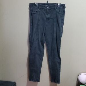 Joe Fresh Women's High Rise Straight Black Jeans Size 16W